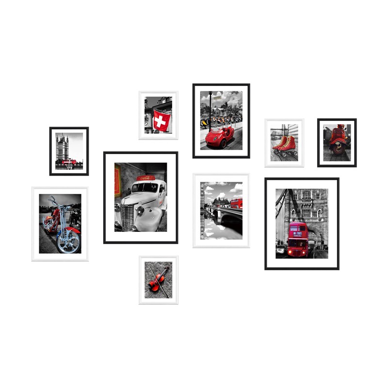 客厅餐厅墙面照片墙实木相框挂墙组合背景墙装饰定制洗照片免打孔