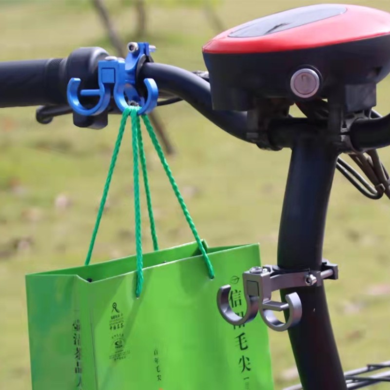 新款双头金属电动车挂钩摩托滑板单车前车把立杆保险杆挂物锁扣子