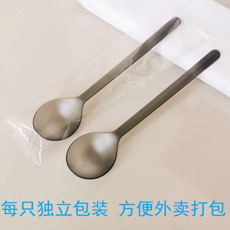塑料一次性勺子商用餐厅奶茶烧仙草单独包装外卖打包勺奶茶店外卖,餐饮具,叉/勺/筷套装,淘宝优惠券,粉丝福利购,淘宝优惠卷