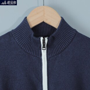 胖童毛衣开衫男童针织外套春秋薄款洋气中大童儿童拉链薄毛衣男孩