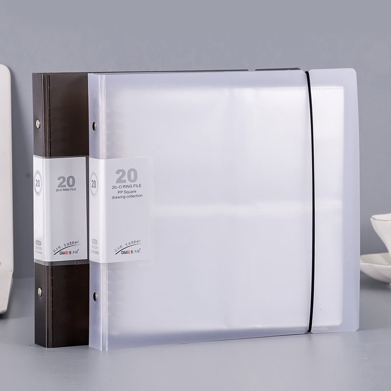 20*20cm画纸收纳册油画棒画保存册正方形10*10CM画纸资料册油画册