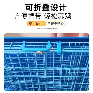 鸡笼子家用加粗小号大号带粪盘鸭子鹅鸽子狗笼加密加固折叠养殖笼