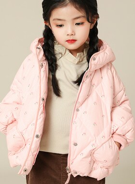 儿童羽绒服短款冬季新宝宝羽绒服女童加厚保暖女孩外套22114
