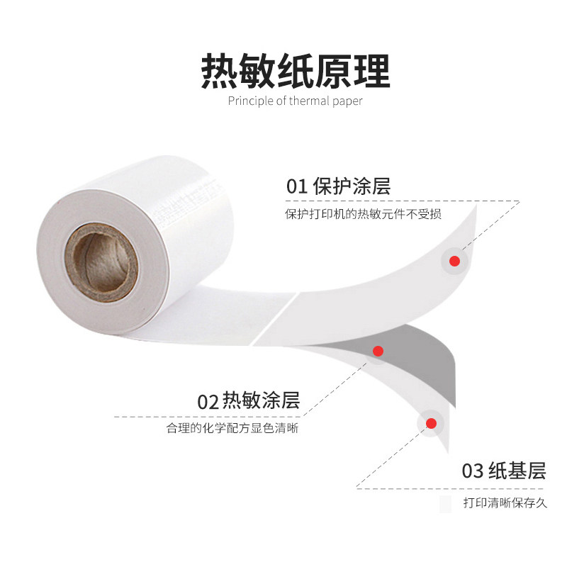 o收银打印纸小卷通用咕咕小卷纸喵喵纸收银纸机小票纸卷热敏打印