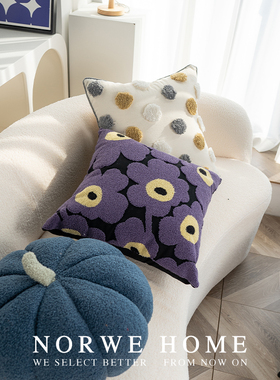 NOWE抱枕in风朵南瓜装饰蓝色紫色客厅沙发靠枕背床头靠垫新款