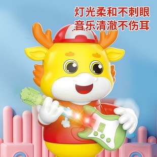 儿童电动跳舞吉他萌龙一到三岁半宝宝男女孩益智有声会动