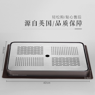 干泡台茶盘 ORTOR茶盘小型家用茶托沥水B盘功夫茶具托盘储水式