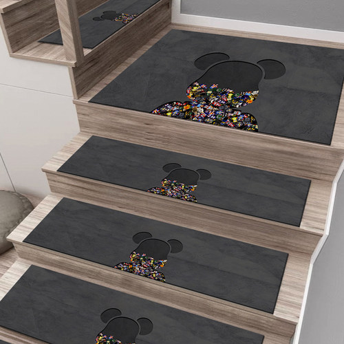 楼梯踏步垫免胶自粘矽藻泥防滑耐脏家用静音台阶脚踏垫定制裁剪