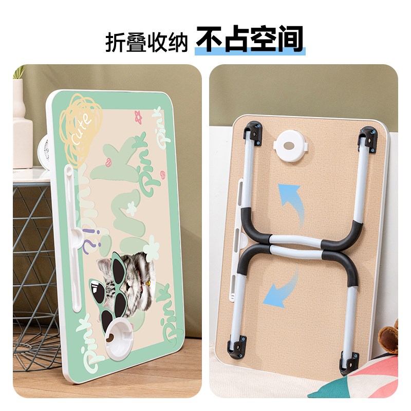 柯基床上小桌子宿舍学生学习写字可折叠卡通小桌板笔记本电脑懒人