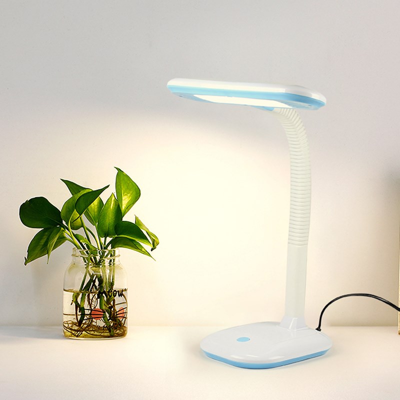 台灯学习卡通充电led护眼两用防近视书桌学生学习闹钟阅读灯