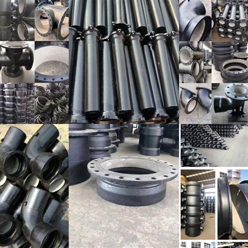 球墨铸铁管件承插盘插承盘全承三通盘弯管直管管弯头法兰厂家