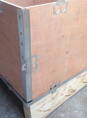 红色桉木板木箱 钢扣箱拆卸带托盘设备用木箱免熏蒸直销