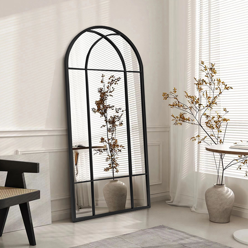 法式拱形玄关全身镜子家用穿衣镜