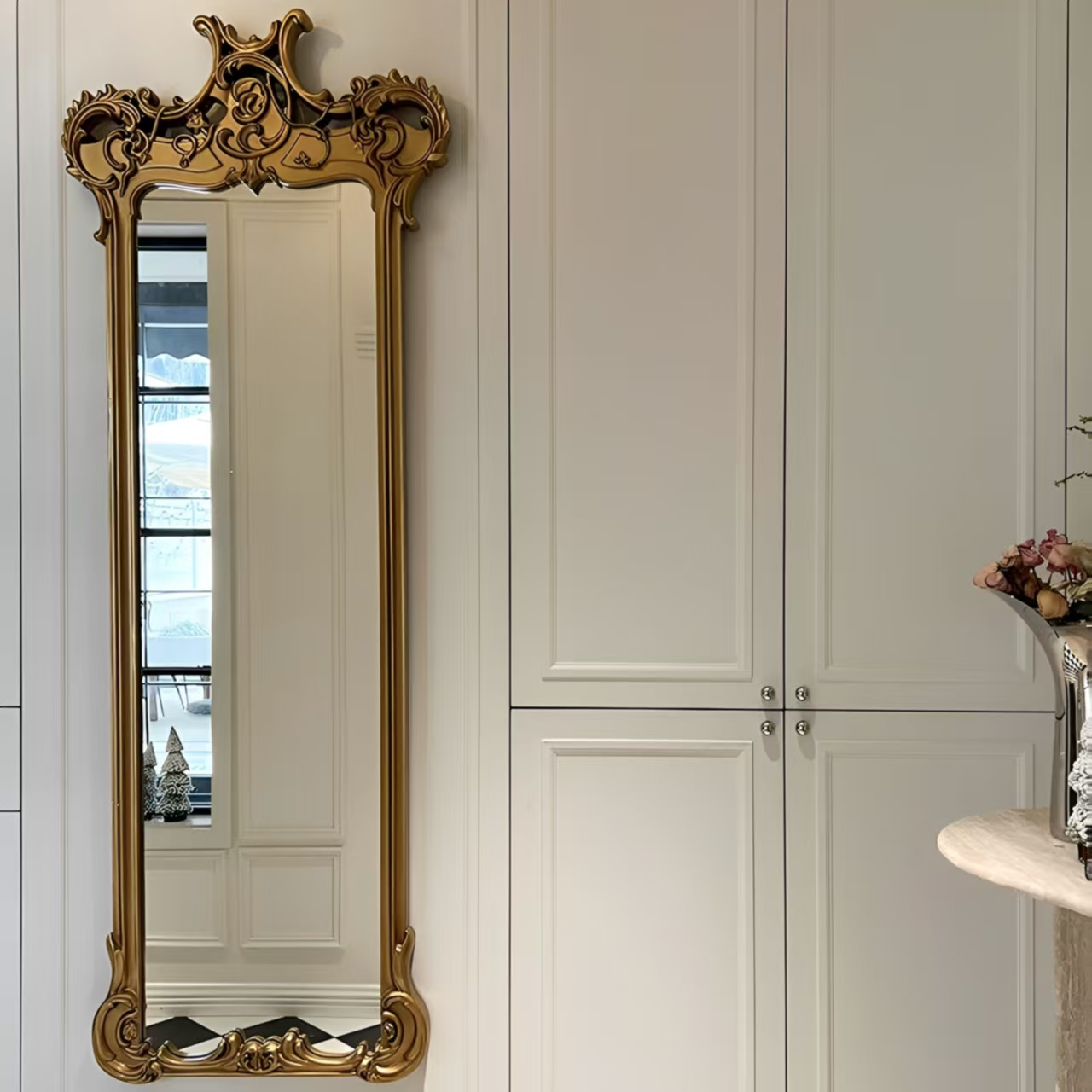 法式复古全身镜高清穿衣镜