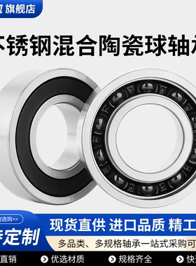 不锈钢混合陶瓷球高速轴承6000 6002 6004 6006 6010 6012HC-2RS