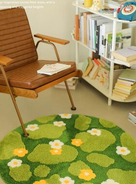 苔藓地毯秋冬季in绿色地垫家用加厚防滑22新款儿童卧室床边毯