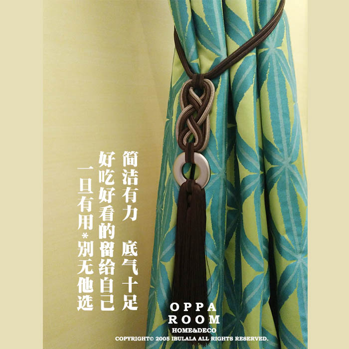 夜生活 极简f简约现代窗帘绑带绑绳挂球钩困扎流苏窗帘装饰品配件