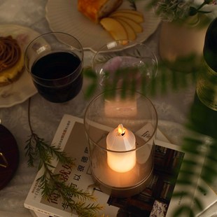 浪漫烛光灯索冠桌面氛围灯级感酒吧桌灯餐桌台灯