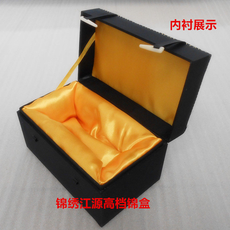 高档锦盒古董寿山石水晶笔筒竹简工艺品包装盒定制