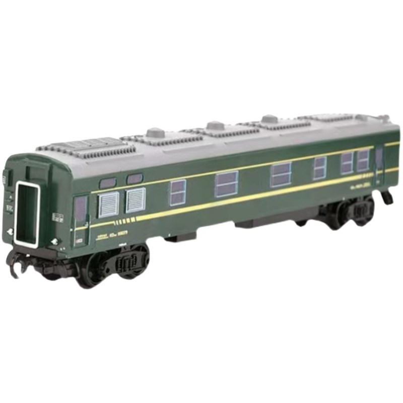 奥乐仿真电动火车高铁硬座空调可发光车厢工程救援绿皮轨道车男孩