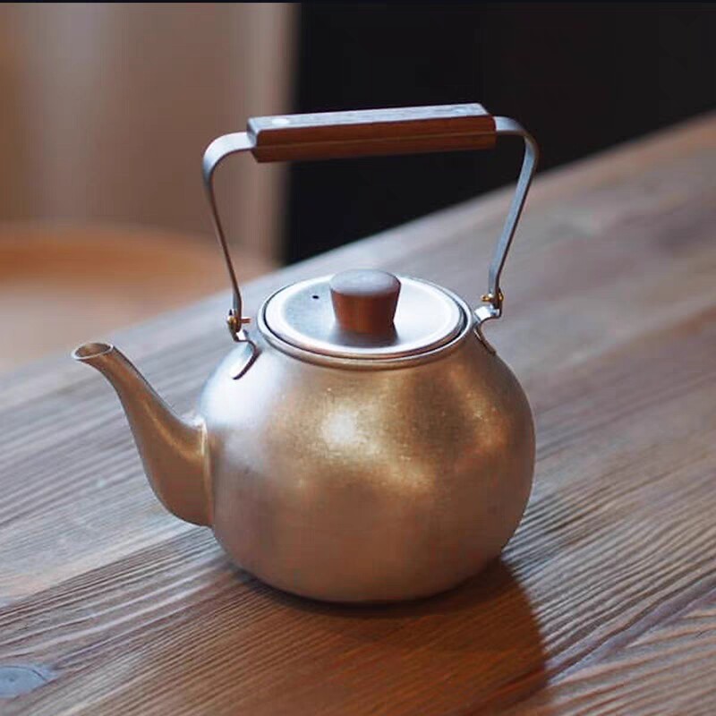 日宫崎制作所复古磨砂冲泡茶壶急须茶壶带网茶具