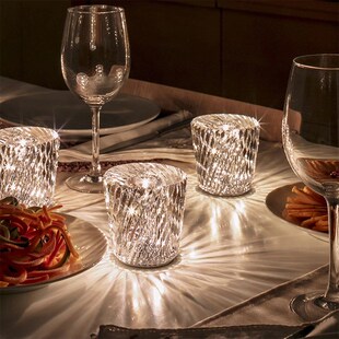 创意迷你夜晚充电台灯床头卧室水晶吧酒吧桌灯氛围灯