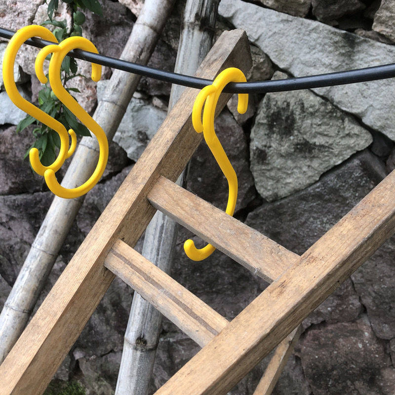 (10个)电缆挂钩s弯钩S型电缆线挂钩S电线挂钩绝缘钩塑料钩子