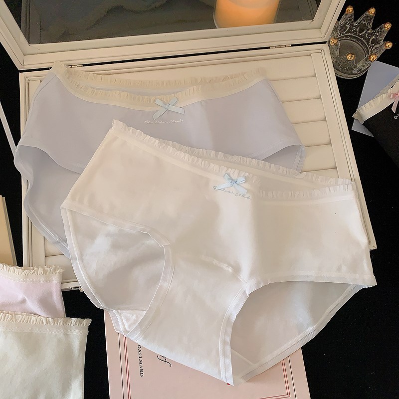 小清新A类纯棉抗菌内裤女生2025新款加长全棉档中低腰三角裤舒适