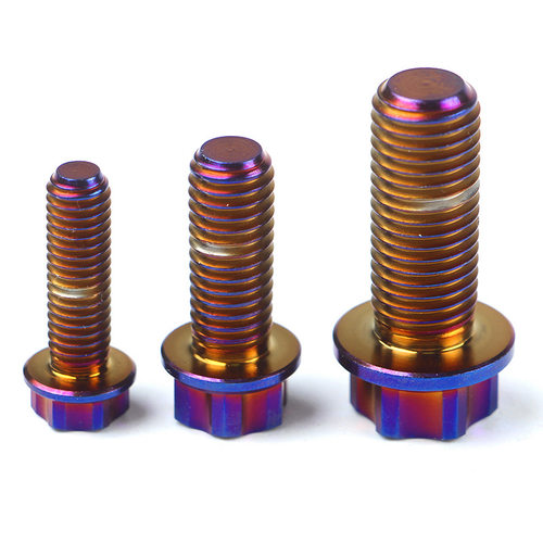 正钛m6 m8 m10烧蓝金色刹车上泵鲍鱼辐射螃蟹卡钳TC4钛合金螺丝
