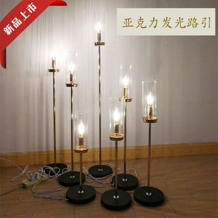 新款亚克力发光路引婚庆道具烛台婚礼会场布置装饰T台迎宾区摆件