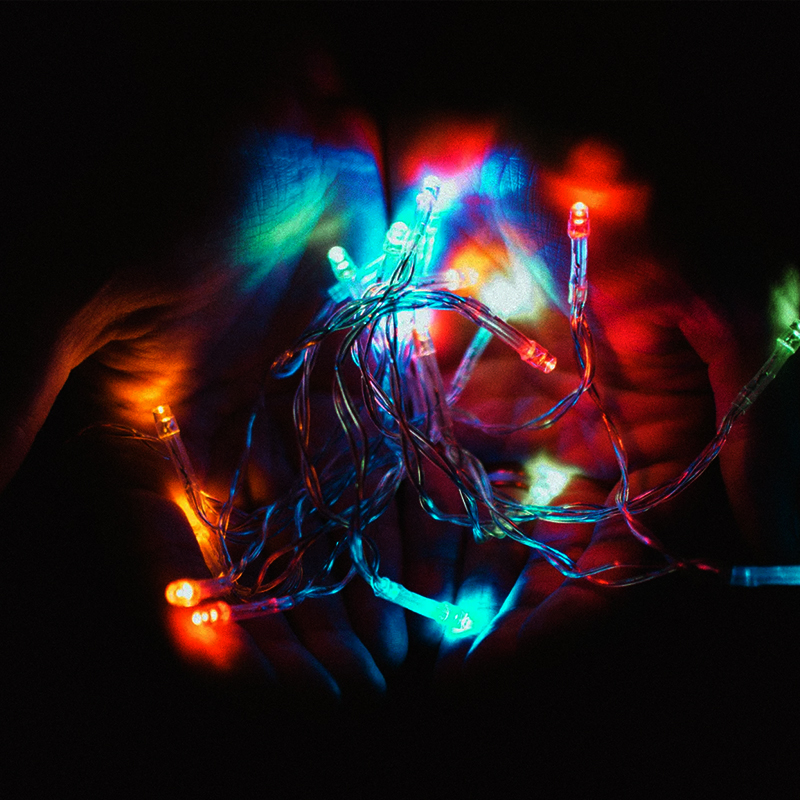 圣诞装饰用品LED彩灯暖白色灯闪灯灯串舞会公园房间布置装饰灯串