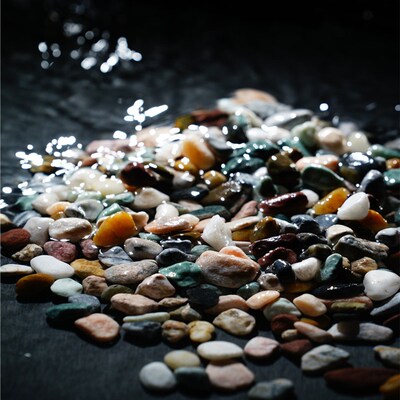 鱼缸底砂造景全套沙水族箱装饰石头子乌龟水草沙天然水晶砂底沙