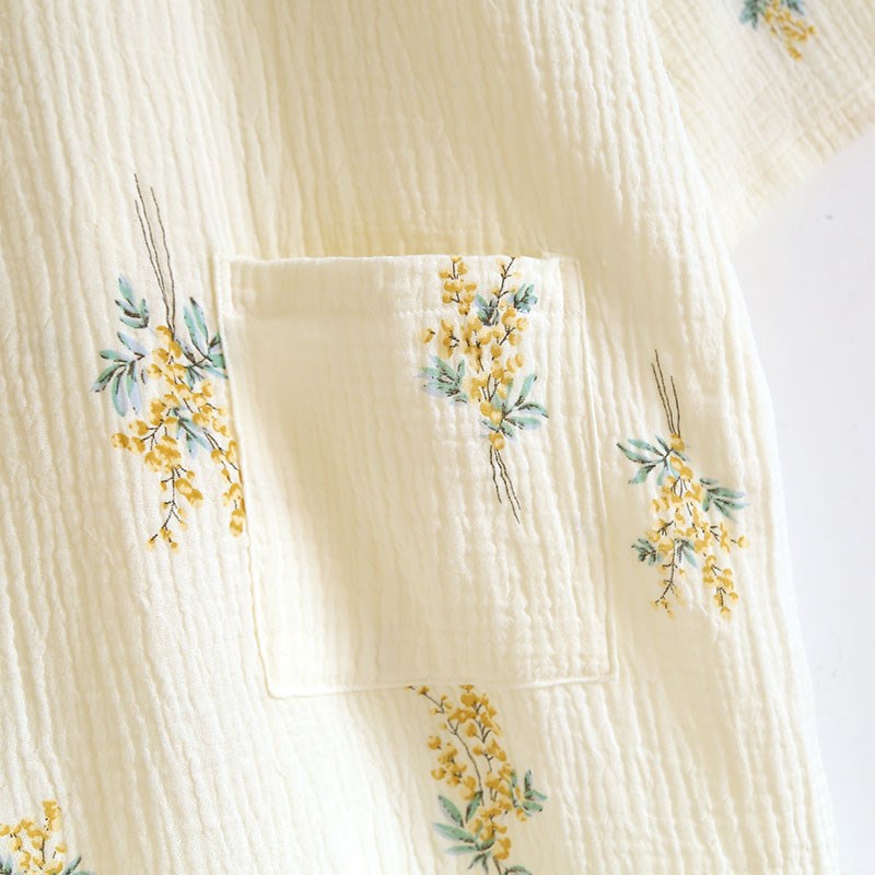 睡裙睡袍女夏季纯棉纱布和服春秋夏季薄款日式家居服浴袍睡衣汗蒸