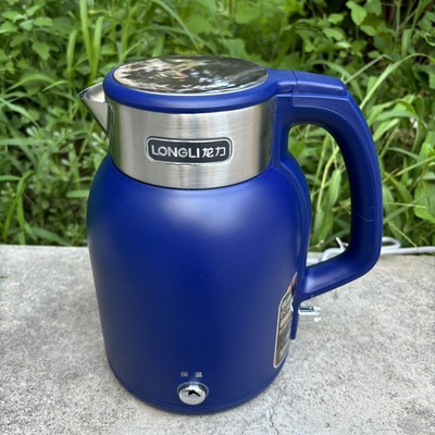 龙力电热水壶家用恒温电水壶304不锈钢自动保温一体复古烧水壶2升
