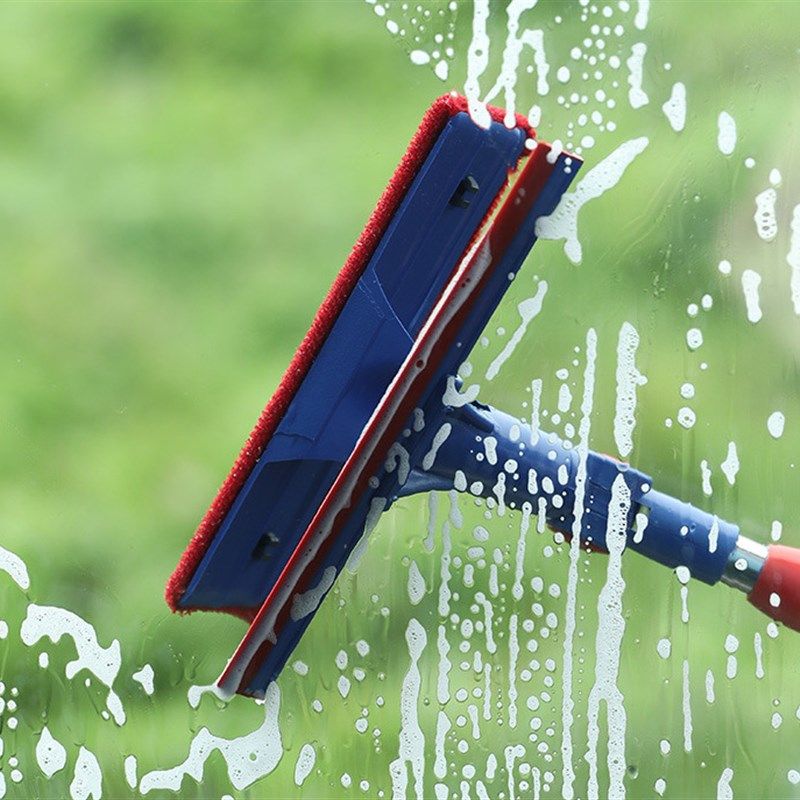 不锈钢伸缩杆擦玻璃器纱窗刷两用擦刮一体玻璃清洁器刮水擦窗神器