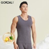 新品 冬季 保暖发热贴身不臃肿男士 背心保暖简约羽绒蚕丝暖姜男背心