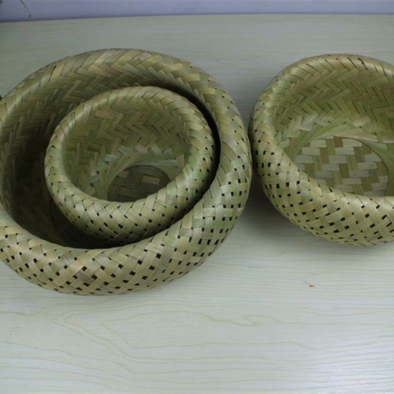 竹编鸟巢水果篮簸箕收纳筐筲箕双层青皮手工竹编制品洗菜筐,特色手工艺,竹编/竹雕,淘宝优惠券,粉丝福利购,淘宝优惠卷