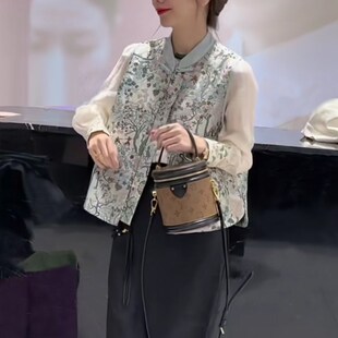 马甲女款2024新款春秋季小个子新中式国风无袖中式马夹背心上衣