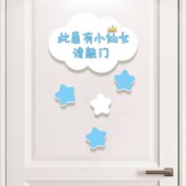 小公主房间门贴儿童房女孩卧室布置装 饰立体遮丑墙贴励志标语挂牌