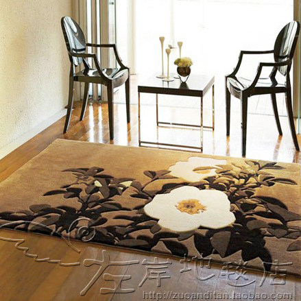 新中式欧式美式田园样板房地毯客厅茶几卧室床尾书房餐厅手工地毯,居家布艺,地毯,淘宝优惠券,粉丝福利购,淘宝优惠卷