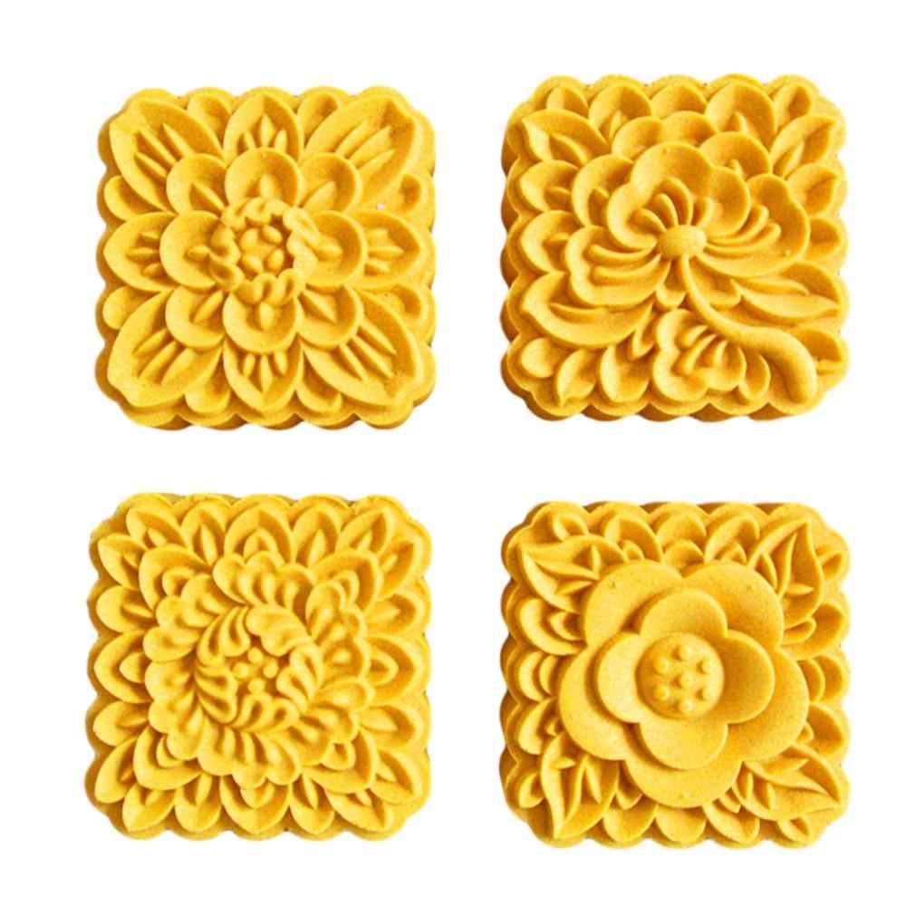 100/125/150克圆方形广式手压立体花朵卡通月饼绿豆糕模食品模具
