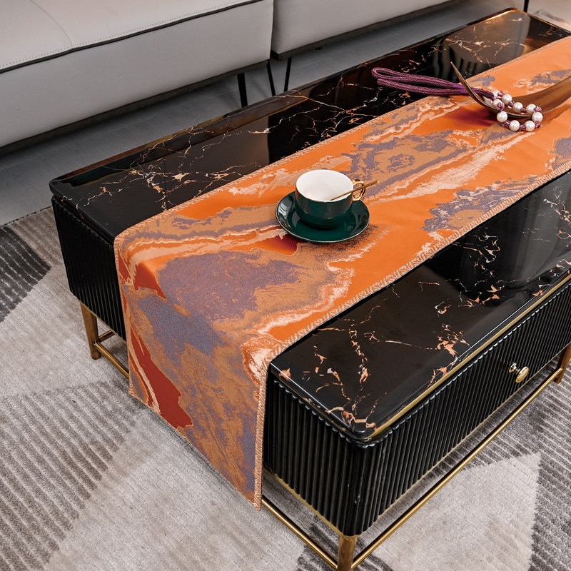 新中式桌旗 中国风山水禅意茶席桌布餐桌茶几旗电视柜餐边柜盖巾,居家布艺,桌旗,淘宝优惠券,粉丝福利购,淘宝优惠卷