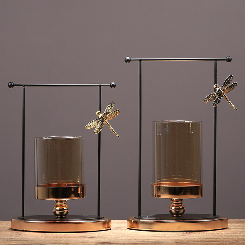 轻奢创意金属烛台玄关玻璃香薰摆件新中式样板间茶几摆设酒柜饰品,家居饰品,烛台,淘宝优惠券,粉丝福利购,淘宝优惠卷