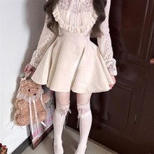 sisi酱 昭和千金 蕾丝蓬蓬公主裙白色连衣裙 生日裙子party小礼服