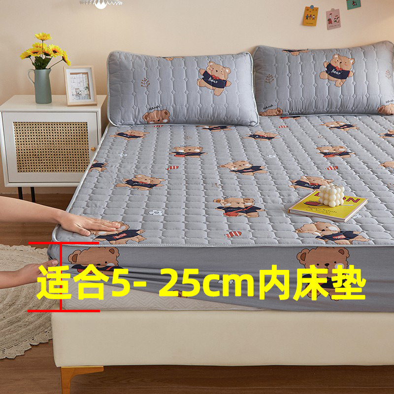 纯棉夹棉床笠罩单件儿童卡通2021年新款通用全棉加厚防滑床罩定制