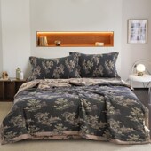 A类母婴全棉色织双层纱夏被四件套被套床单夏凉被床上用品空调被4