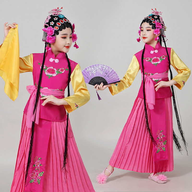 新款儿童戏服京剧说唱演出服装小红娘表演服俏花旦丫鬟卖水戏曲服