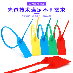 定制一次性园林标签扎带防调包扣塑料封条编织袋扎带集装箱施封锁