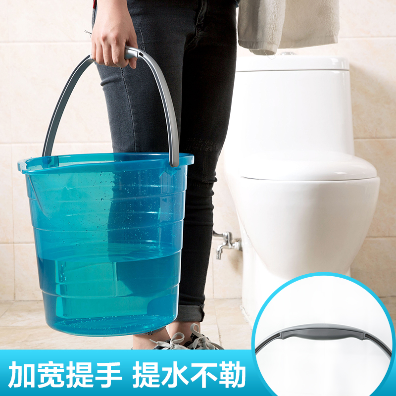 家用大号透明水桶 加厚手提塑料储水桶 学生宿舍洗澡洗衣泡脚桶子