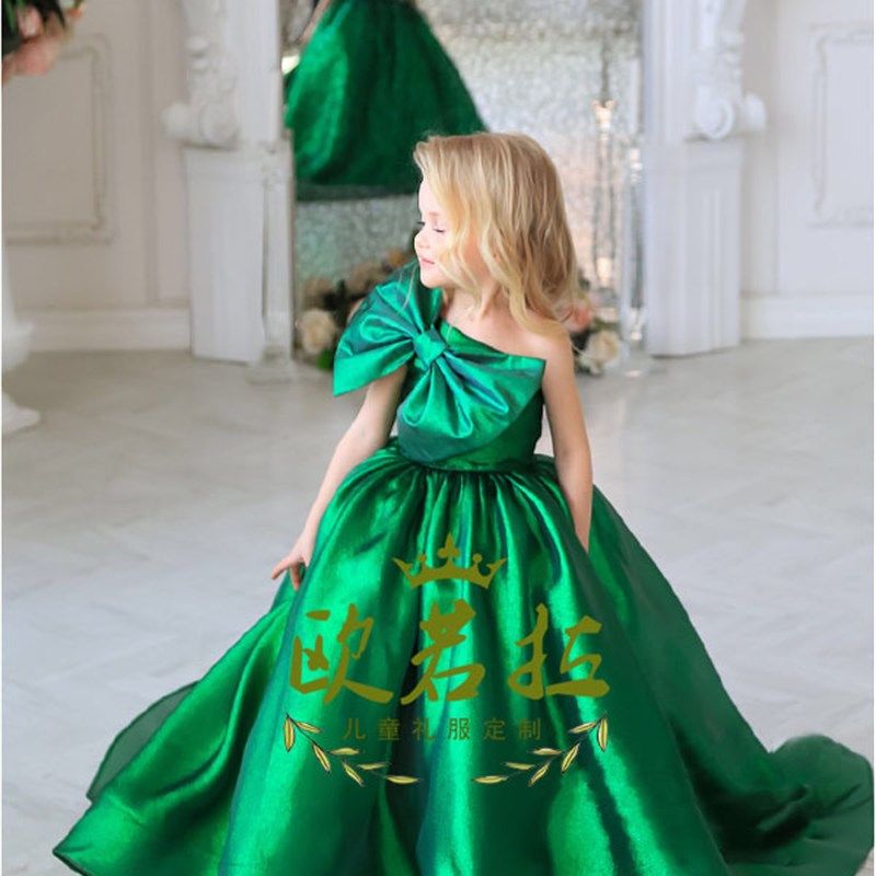 儿童模特T台走秀锻面拖尾公主裙高端女童钢琴主持人表演出晚礼服,童装/婴儿装/亲子装,儿童礼服,淘宝优惠券,粉丝福利购,淘宝优惠卷